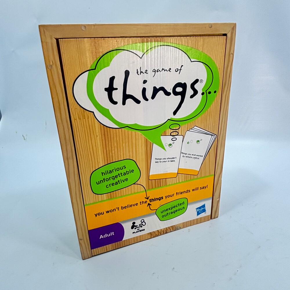 Hasbro The Game of Things Adult Party Card Game Wooden Box